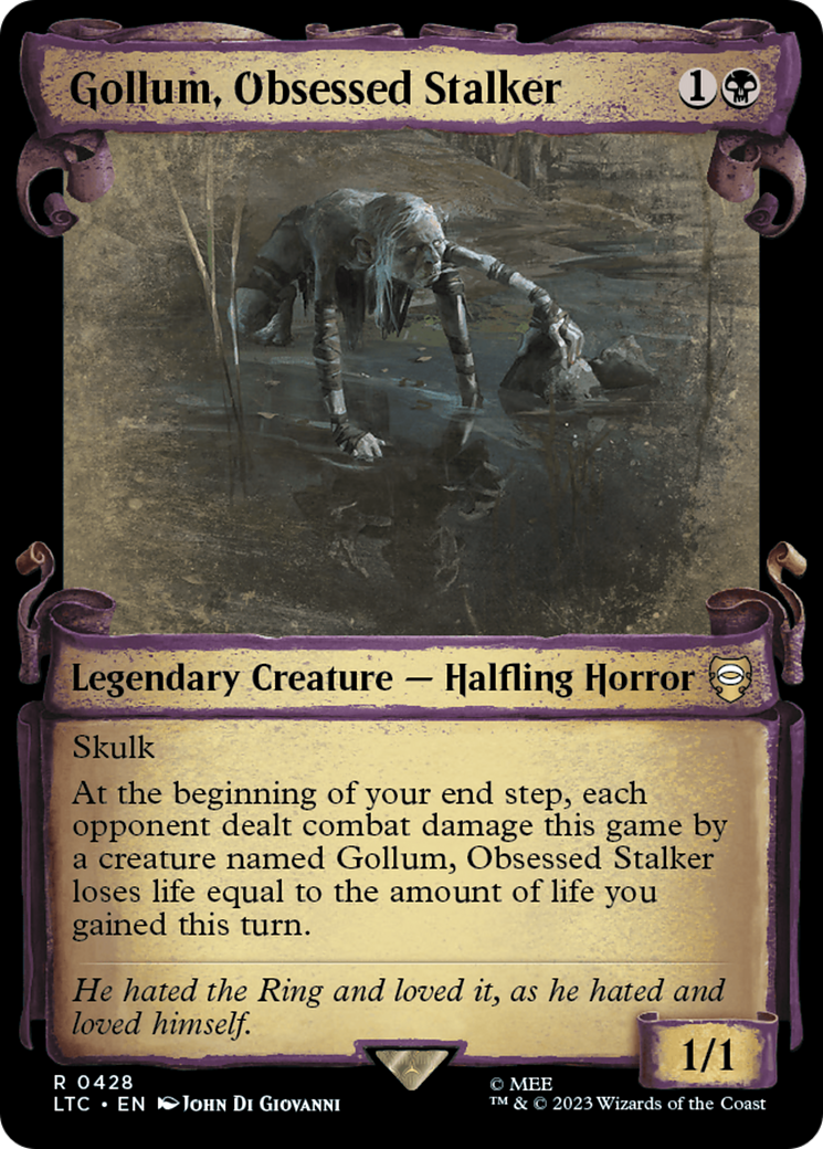 MTG Gollum, Obsessed Stalker Tales of Middle-earth Commander 0026 Pack Fresh