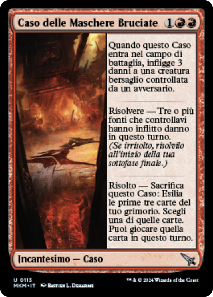 Caso delle Maschere Bruciate (Case of the Burning Masks) · Murders at  Karlov Manor (MKM) #113 · Scryfall Magic The Gathering Search
