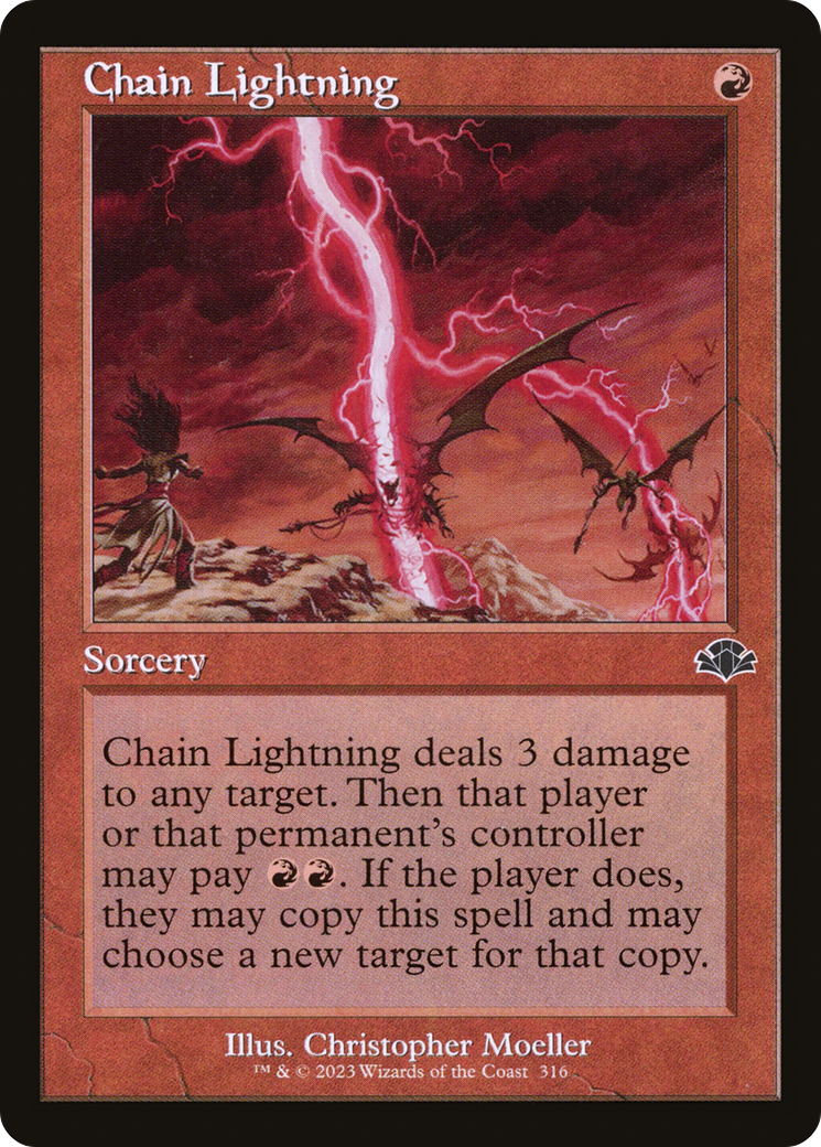 Chain Lightning · Dominaria Remastered (DMR) #316 · Scryfall Magic: The  Gathering Search