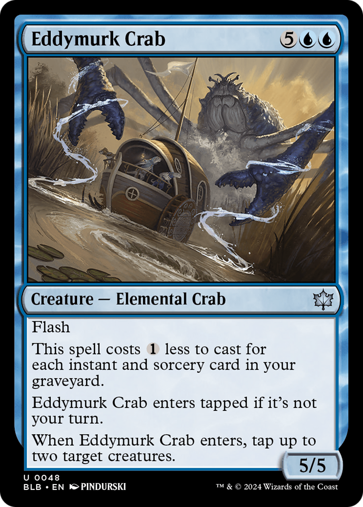 Eddymurk Crab from Bloomburrow painted by PINDURSKI