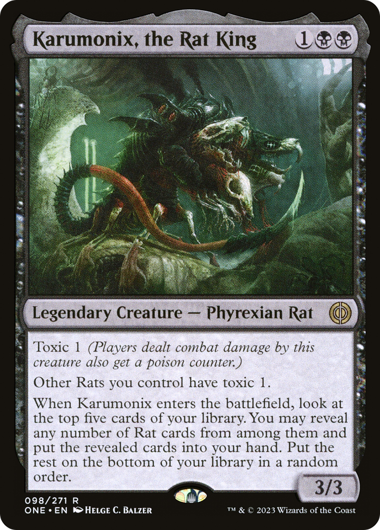 Karumonix, the Rat King · Phyrexia: All Will Be One (ONE) #98 · Scryfall  Magic The Gathering Search