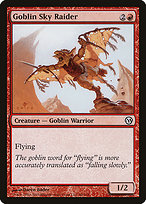 Goblin Sky Raider from Duels of the Planeswalkers painted by Daren Bader