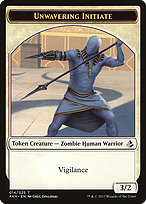 Unwavering Initiate from Amonkhet Tokens painted by Greg Opalinski