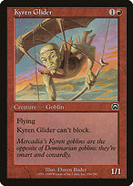 Kyren Glider from Mercadian Masques painted by Daren Bader
