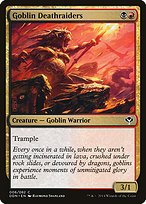 Goblin Deathraiders from Duel Decks: Speed vs. Cunning painted by Raymond Swanland