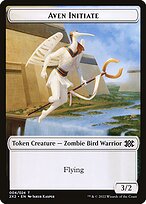 Aven Initiate from Double Masters 2022 Tokens painted by Jakub Kasper