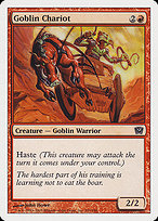 Goblin Chariot from Ninth Edition painted by John Howe