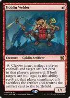 Goblin Welder from Duel Decks: Elves vs. Inventors painted by Victor Adame Minguez