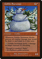 Goblin Snowman from Time Spiral Timeshifted painted by Daniel Gelon