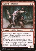Pyrewild Shaman from Double Masters painted by Lucas Graciano
