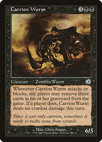 Carrion Wurm from Torment painted by Glen Angus
