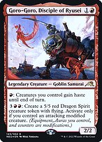 Goro-Goro, Disciple of Ryusei from Kamigawa: Neon Dynasty Promos painted by Mike Jordana
