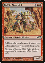 Goblin Warchief from Duel Decks: Elves vs. Goblins painted by Greg Hildebrandt & Tim Hildebrandt