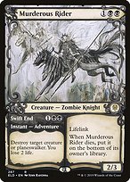 Murderous Rider // Swift End from Throne of Eldraine painted by Ravenna Tran