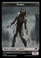 Zombie from Modern Horizons 3 Tokens painted by Anna Steinbauer