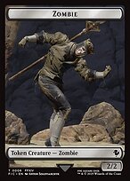 Zombie from Final Fantasy Commander Tokens painted by Anton Solovianchyk