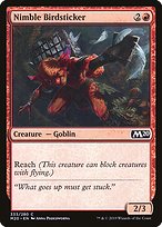 Nimble Birdsticker from Core Set 2020 painted by Anna Podedworna
