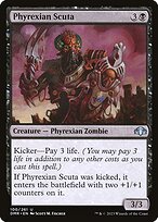 Phyrexian Scuta from Dominaria Remastered painted by Scott M. Fischer