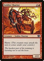 Goblin Chariot from Ninth Edition painted by John Howe