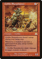 Goblin Sharpshooter from Onslaught painted by Greg Staples