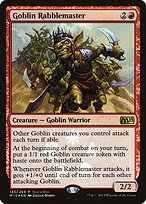 Goblin Rabblemaster from Magic 2015 Promos painted by Zoltan Boros