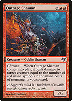 Outrage Shaman from Eventide painted by Cole Eastburn