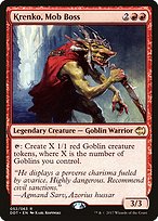 Krenko, Mob Boss from Duel Decks: Merfolk vs. Goblins painted by Karl Kopinski