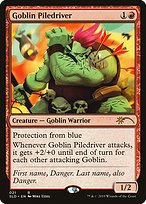 Goblin Piledriver from Secret Lair Drop painted by Mike Uziel