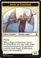 Angel of Sanctions from Amonkhet Tokens painted by Min Yum