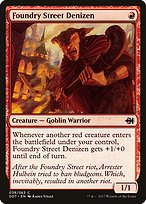 Foundry Street Denizen from Duel Decks: Merfolk vs. Goblins painted by Raoul Vitale