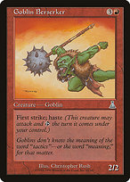 Goblin Berserker from Urza's Destiny painted by Christopher Rush