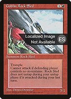 Goblin Rock Sled from Fourth Edition Foreign Black Border painted by Dennis Detwiller