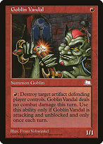 Goblin Vandal from Weatherlight painted by Franz Vohwinkel