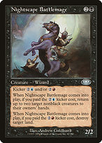 Nightscape Battlemage from Planeshift painted by Andrew Goldhawk