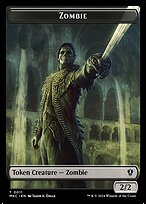 Zombie from Murders at Karlov Manor Commander Tokens painted by Jason A. Engle