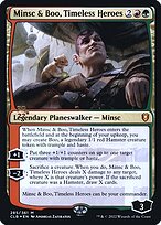 マジック：ザ・ギャザリング - 時を超えた英雄、ミンスクとブー/Minsc &amp; Boo, Timeless Heroes ボーダーレス Foil Foil】□プレリリース□《時を超えた英雄、ミンスクとブー/Minsc