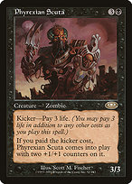 Phyrexian Scuta from Planeshift painted by Scott M. Fischer