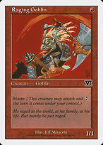 Raging Goblin from Classic Sixth Edition painted by Jeff Miracola